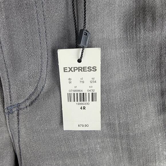 NEW Express Ankle Legging Stretch High Rise Jeans Gray Size 4R - Picture 4 of 5